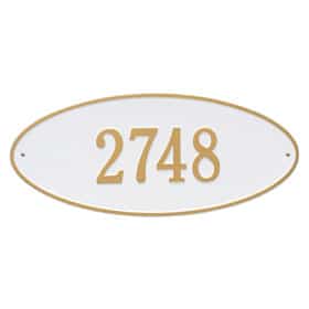 Whitehall Madison Oval Plaque White Gold