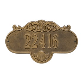 Whitehall Rochelle Address Plaque Antique Brass