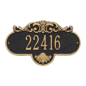 Whitehall Rochelle Address Plaque Black Gold