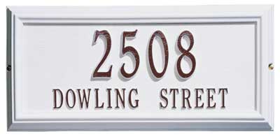 Whitehall Springfield Rectangle Address Plaque Product Image