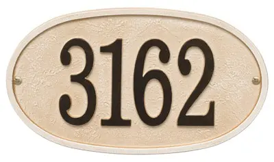 Whitehall Stonework Oval Address Plaques Product Image