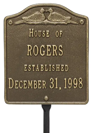 Whitehall Wedding Lawn Marker Plaque Product Image