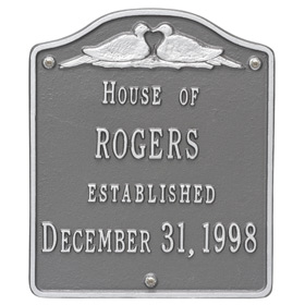 Whitehall Wedding Plaque Pewter Silver