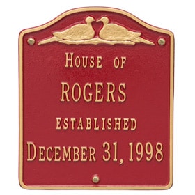 Whitehall Wedding Plaque Red Gold