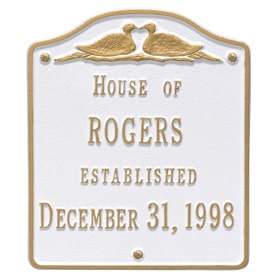 Whitehall Wedding Plaque White Gold