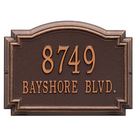 Whitehall Williamsburg Address Plaque Antique Copper