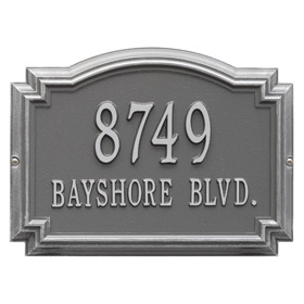 Whitehall Williamsburg Address Plaque Pewter Silver