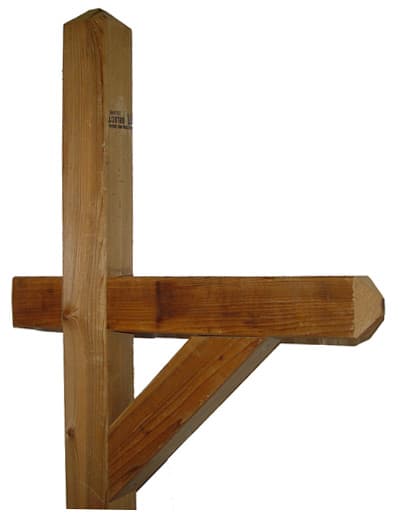 Standard Wood Cedar Mailbox Post