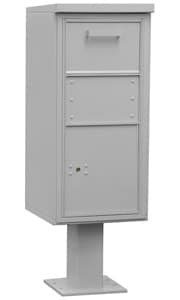 Salsbury 3450 Pedestal Collection Box Gray