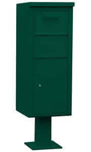 Salsbury 3475 Pedestal Collection Box Green