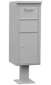 Salsbury 3475 Pedestal Collection Box Gray
