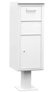 Salsbury 3475 Pedestal Collection Box White