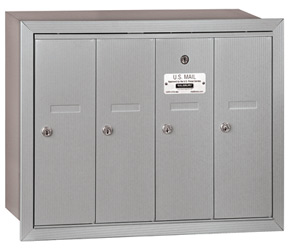 Salsbury 4 Door Vertical Mailbox Aluminum