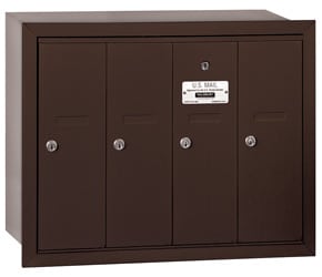 Salsbury 4 Door Vertical Mailbox Bronze