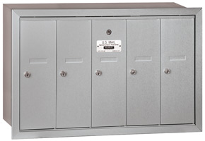 Salsbury 5 Door Vertical Mailbox Aluminum