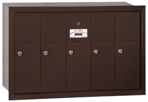 Salsbury 5 Door Vertical Mailbox Bronze