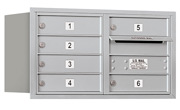 Salsbury 4C Mailboxes 3704D-06R Aluminum
