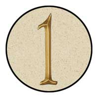 Whitehall Address Plaque Sandstone with Gold