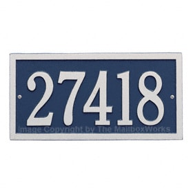Whitehall Bismark Address Plaque Blue Silver