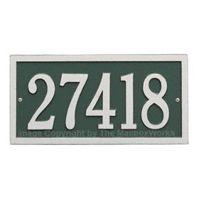 Whitehall Bismark Address Plaque Green Silver