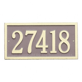Whitehall Bismark Address Plaque Taupe Ivory