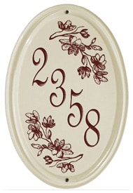 Whitehall Dogwood Vertical Oval Plaque Red