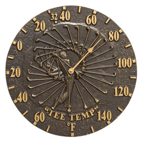 Whitehall Golfer Thermometer French Bronze