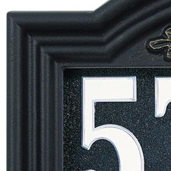 Whitehall Illuminator Address Plaque Black Gold