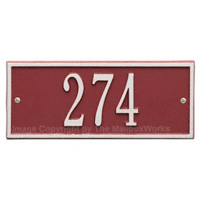 Whitehall Mini Hartford Plaque Red Silver