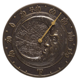 Whitehall Moon Thermometer French Bronze