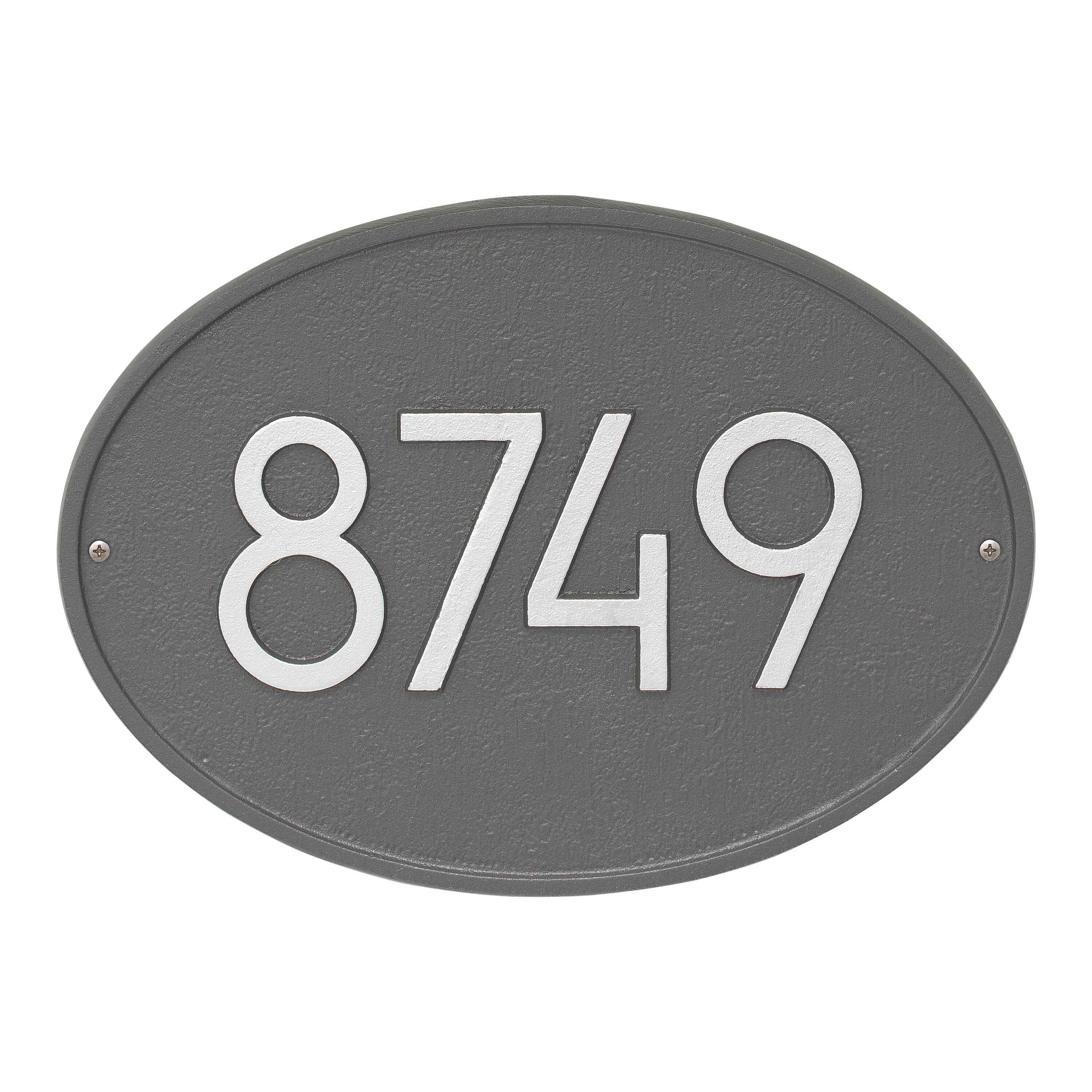 Hurl ‎– A Place Called Today Modern Whitehall Oval Address Plaque - Hawthorne