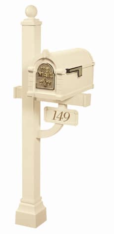 Keystone FleurDeLis Deluxe Post Almond Brass