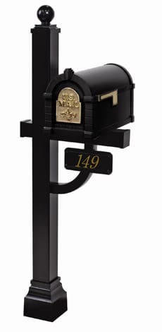 Keystone FleurDeLis Deluxe Post Black Brass