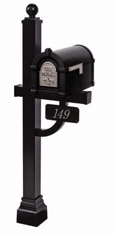 Keystone FleurDeLis Deluxe Post Black Nickel