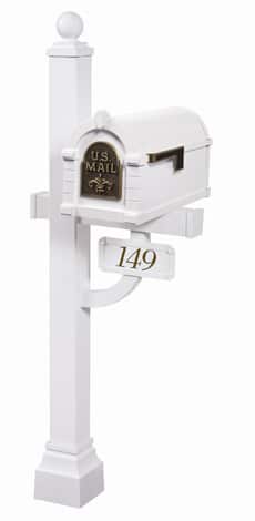 Keystone FleurDeLis Deluxe Post White Bronze
