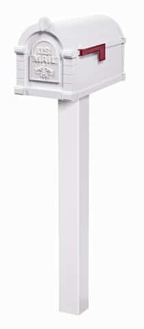 Gaines Keystone FleurDeLis Standard Post White