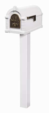 Keystone FleurDeLis Standard Post White Bronze