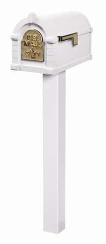 Keystone FleurDeLis Standard Post White Brass