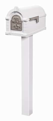 Keystone FleurDeLis Standard Post White Nickel
