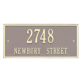 Whitehall Hartford Address Plaque Taupe Ivory