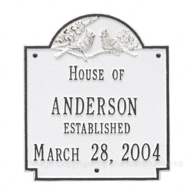 Whitehall Cardinal Wedding Plaque White Black