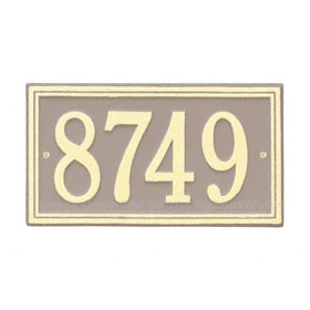 Whitehall Double Line Plaque Taupe Ivory
