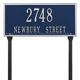Whitehall Hartford Lawn Marker Blue Silver