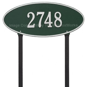 Whitehall Madison Oval Lawn Green Silver