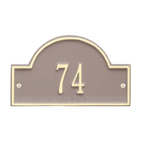 Whitehall Petite Arch Marker Taupe Ivory