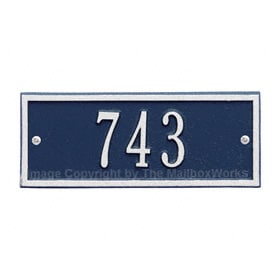 Whitehall Petite Hartford Plaque Blue Silver