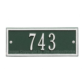 Whitehall Petite Hartford Plaque Green Silver