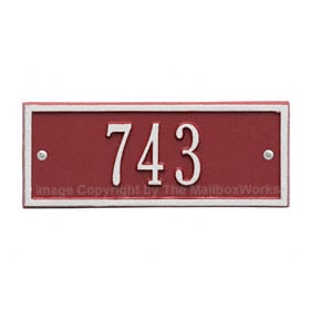 Whitehall Petite Hartford Plaque Red Silver