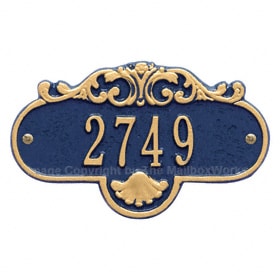Whitehall Petite Rochelle Plaque Blue Gold