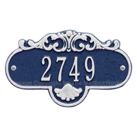 Whitehall Petite Rochelle Plaque Blue Silver